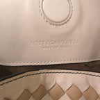 Bottega Veneta Intrecciato Mist Mink Snakeskin White Tote — view 9