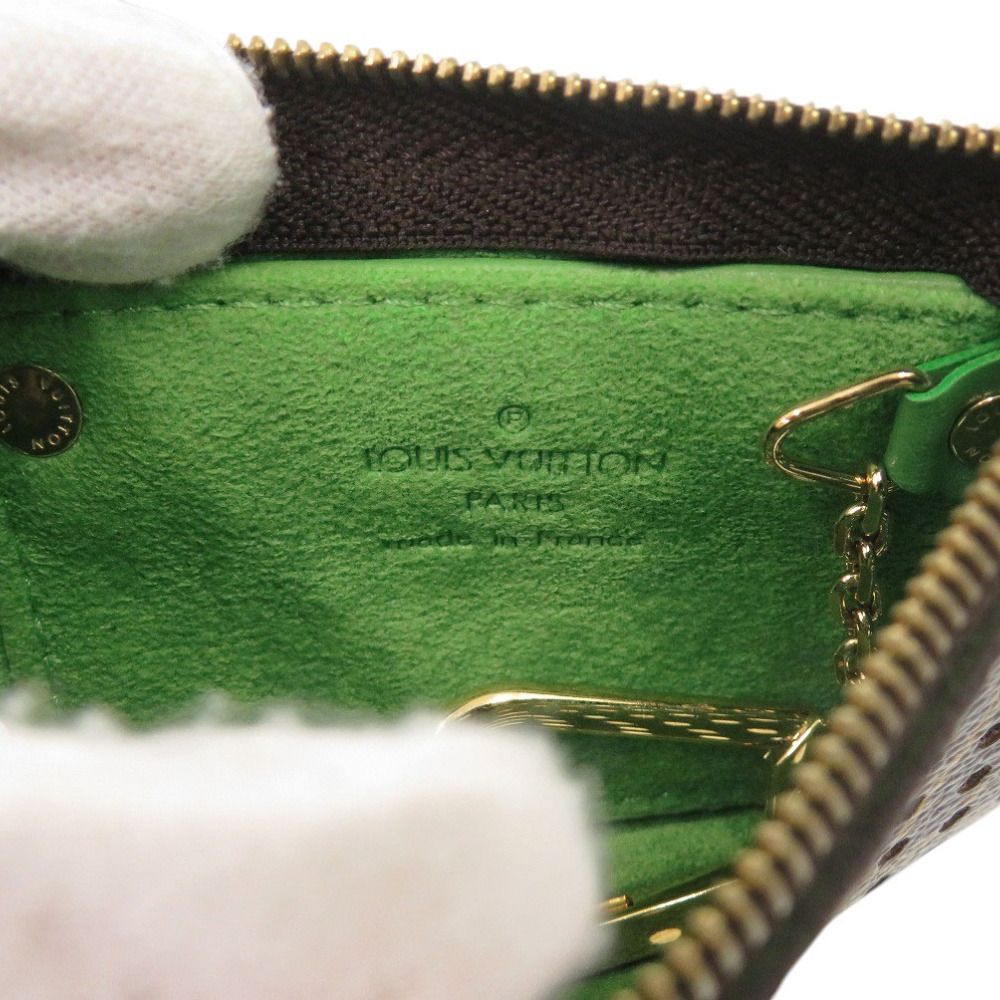 Louis Vuitton Pochette Cles Monogram Perfaux Green Coin Case Wallet — view 5