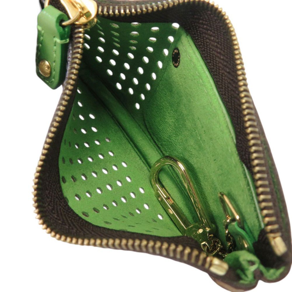 Louis Vuitton Pochette Cles Monogram Perfaux Green Coin Case Wallet — view 4