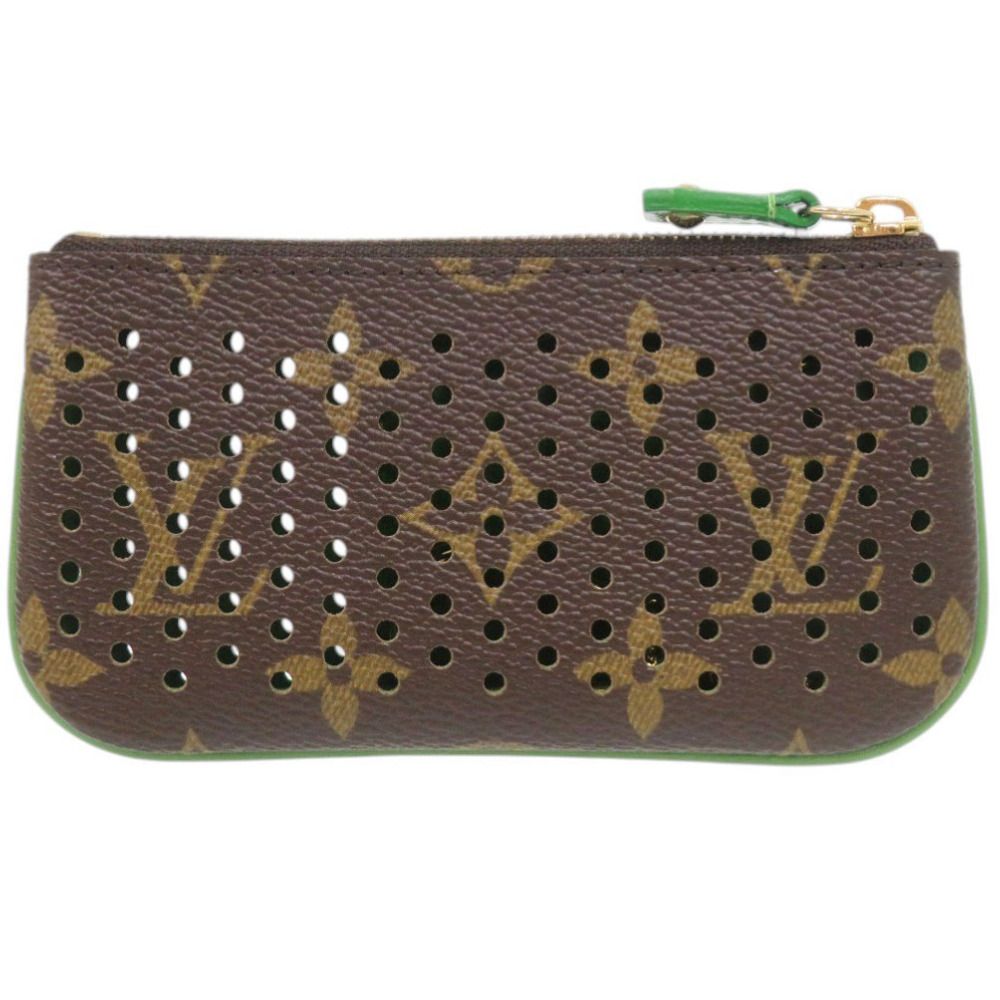 Louis Vuitton Pochette Cles Monogram Perfaux Green Coin Case Wallet — view 2