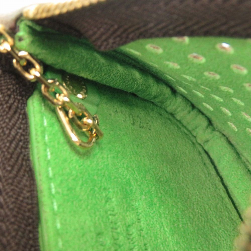 Louis Vuitton Pochette Cles Monogram Perfaux Green Coin Case Wallet — view 6
