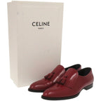 Celine Loafers Tassel Leather Red Shoes — view 2
