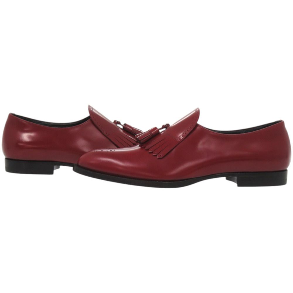 Celine Loafers Tassel Leather Red Shoes — view 8