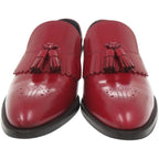 Celine Loafers Tassel Leather Red Shoes — view 4