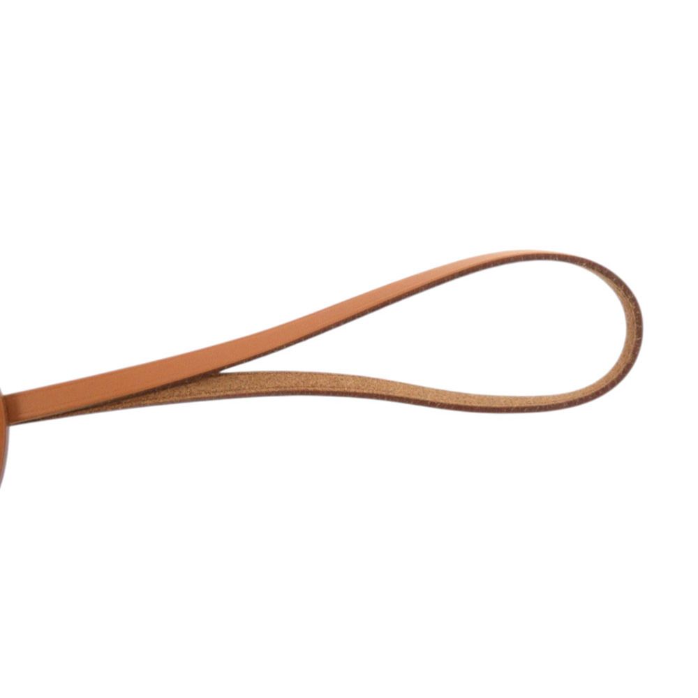 Hermes Paddock Flot Bag Charm Strap Leather Blue Atoll Brown Orange — view 5