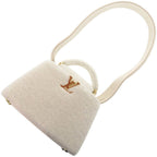Louis Vuitton Capucines BB Shearling Lamb Leather White Handbag — view 6