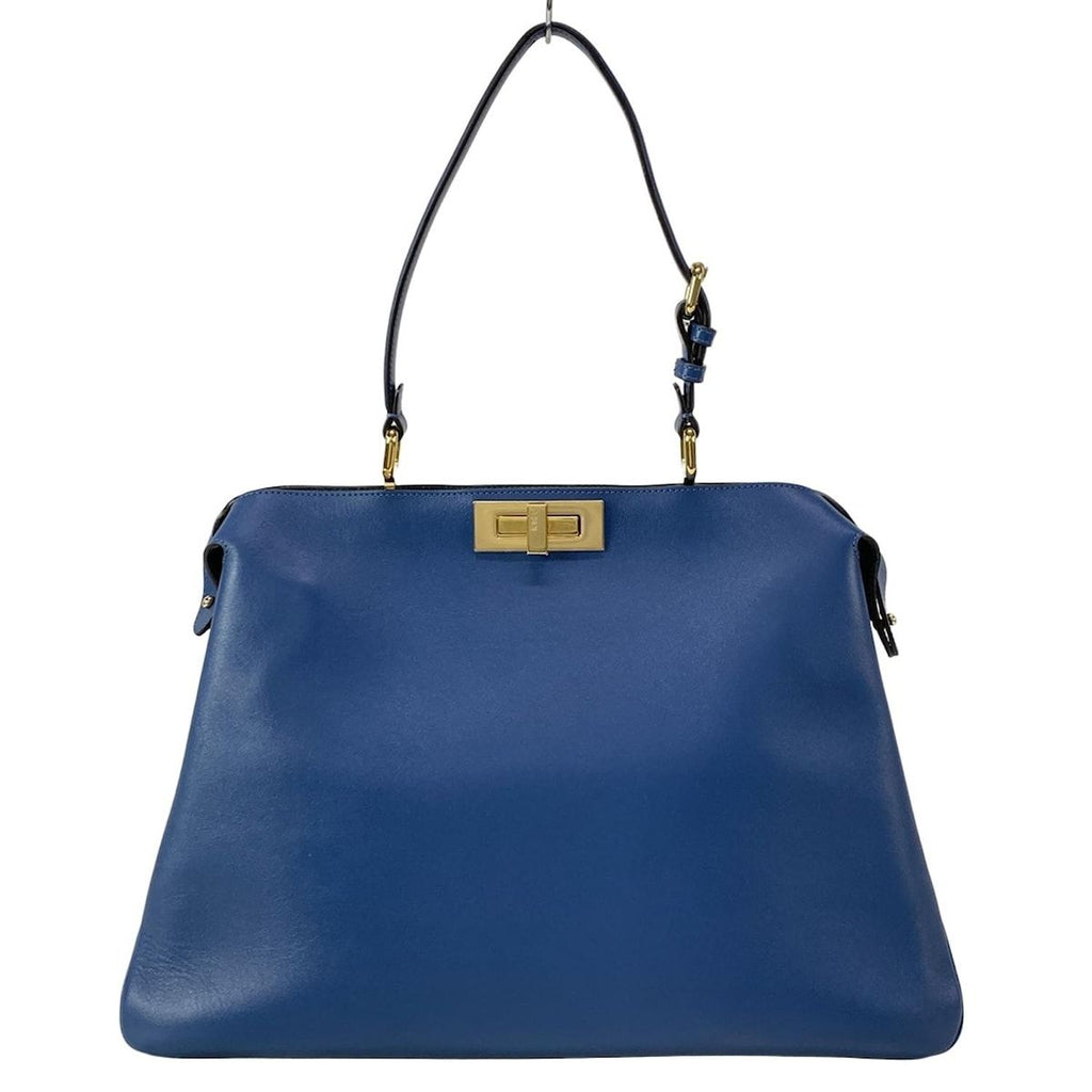 Fendi Handbag Peekaboo Soft Large Blue Leather — view 3