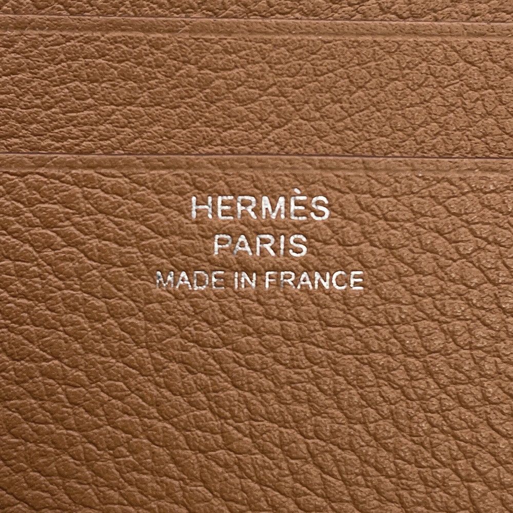 Hermes Card Case Series Oriental Gold Evercolor Business Holder — view 9