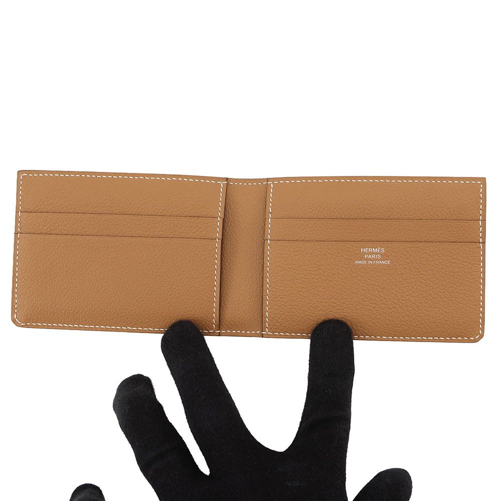 Hermes Card Case Series Oriental Gold Evercolor Business Holder — view 4