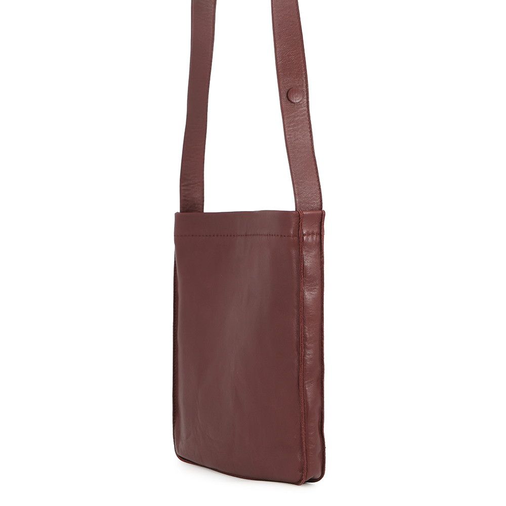 Hermes Shoulder Bag Tu de Bordeaux Silver Leather — view 2