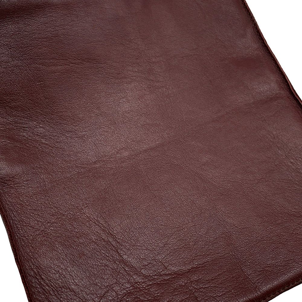 Hermes Shoulder Bag Tu de Bordeaux Silver Leather — view 6