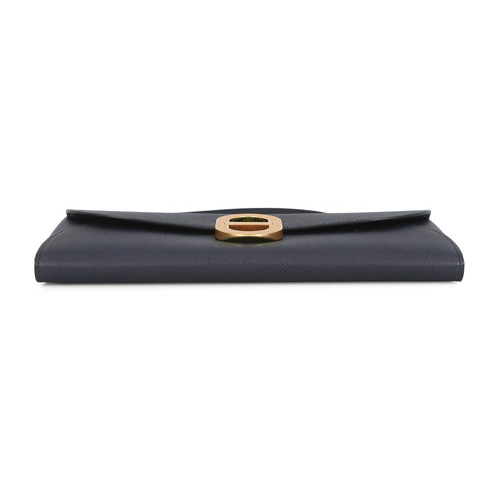 Hermes Wallet Chaine D'ancre to Go Blue Indigo Gold Epsom — view 3