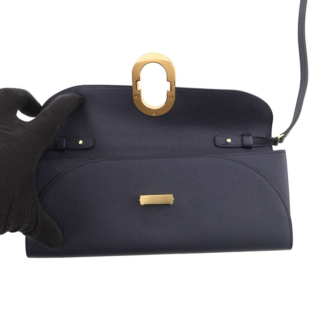 Hermes Wallet Chaine D'ancre to Go Blue Indigo Gold Epsom — view 5