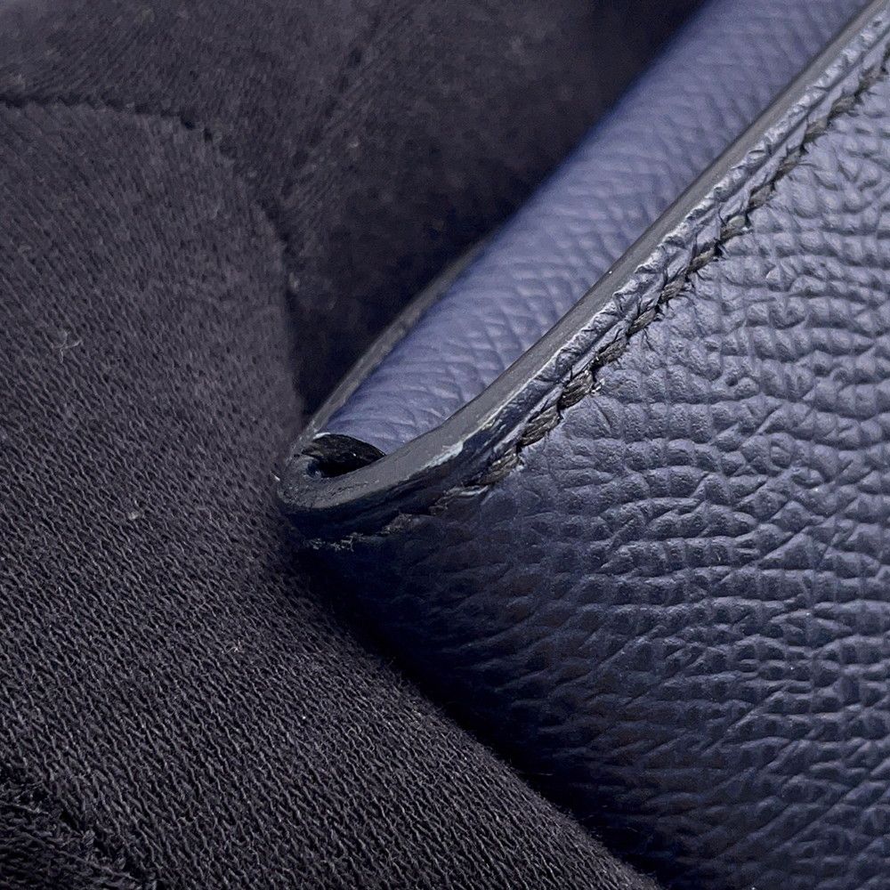 Hermes Wallet Chaine D'ancre to Go Blue Indigo Gold Epsom — view 7
