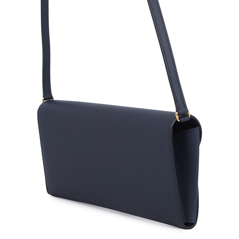 Hermes Wallet Chaine D'ancre to Go Blue Indigo Gold Epsom — view 2