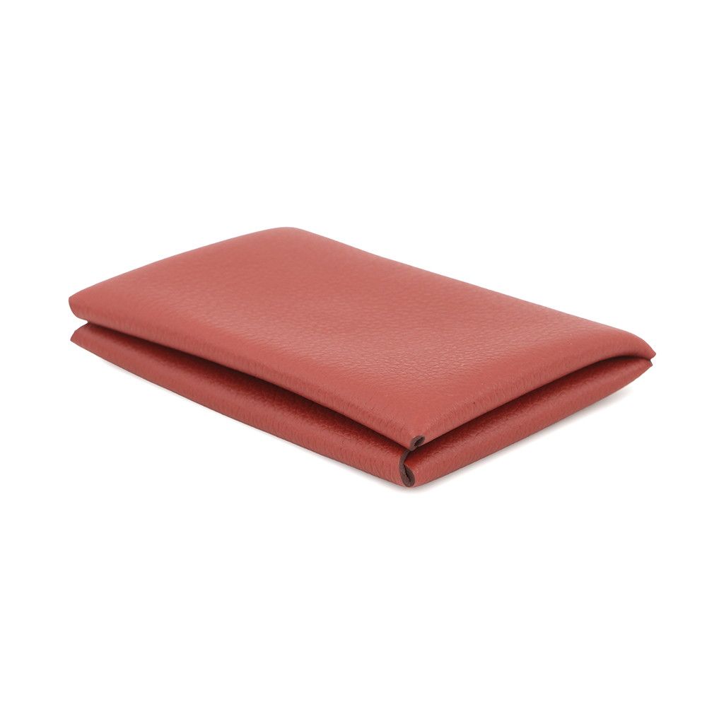 Hermes Card Case Calvi Brick Ever Color Business Holder — view 2