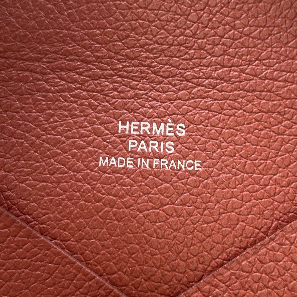 Hermes Card Case Calvi Brick Ever Color Business Holder — view 7