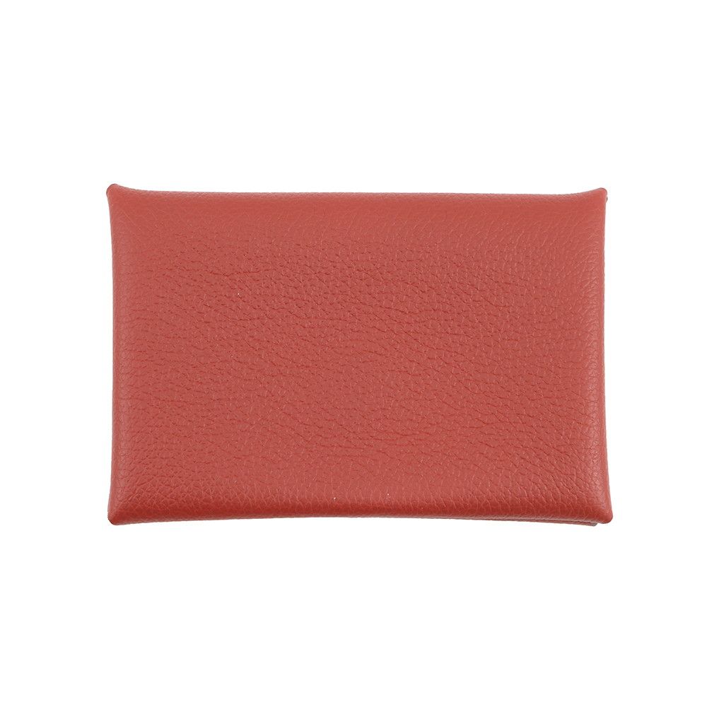 Hermes Card Case Calvi Brick Ever Color Business Holder — view 3