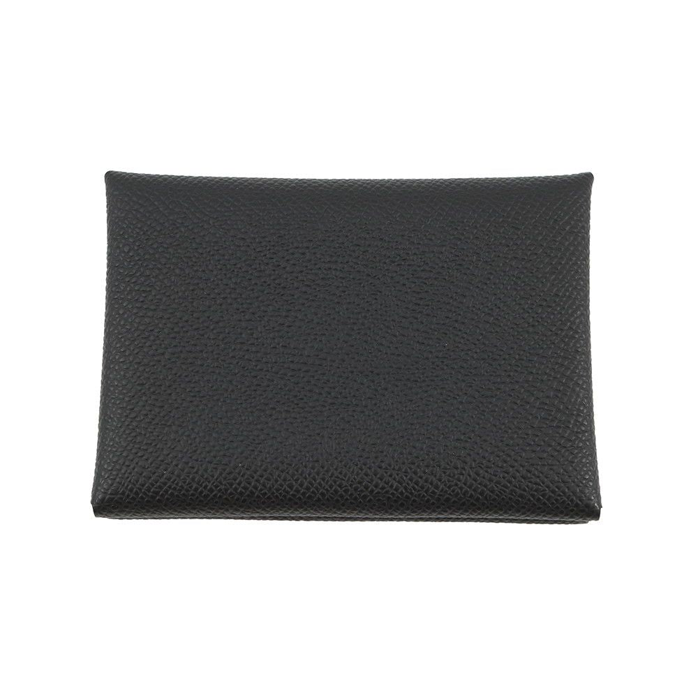 Hermes Coin Case Calvi Duo Black Silver Epsom Wallet — view 3