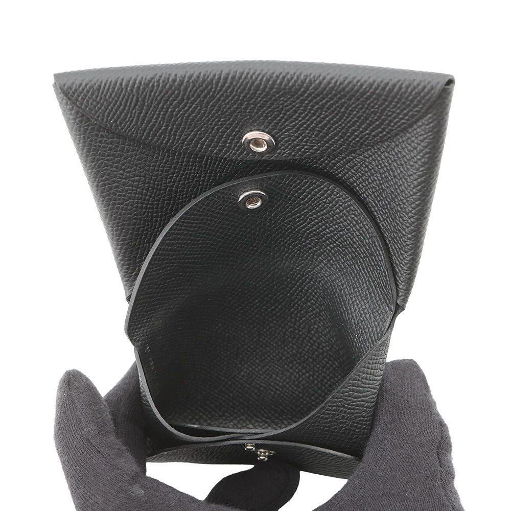 Hermes Coin Case Calvi Duo Black Silver Epsom Wallet — view 5
