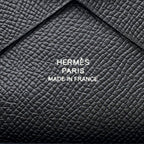 Hermes Coin Case Calvi Duo Black Silver Epsom Wallet — view 9