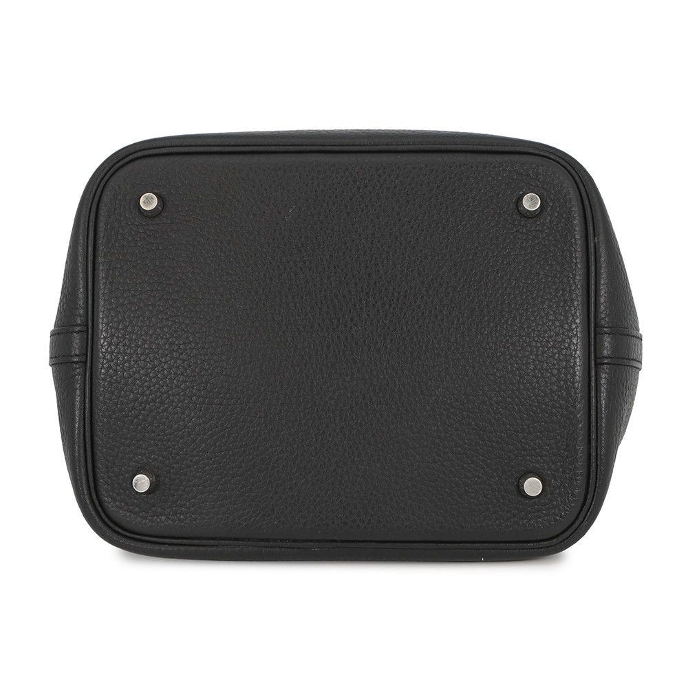 Hermes Handbag Picotin Lock MM Black Silver Taurillon Clemence — view 3