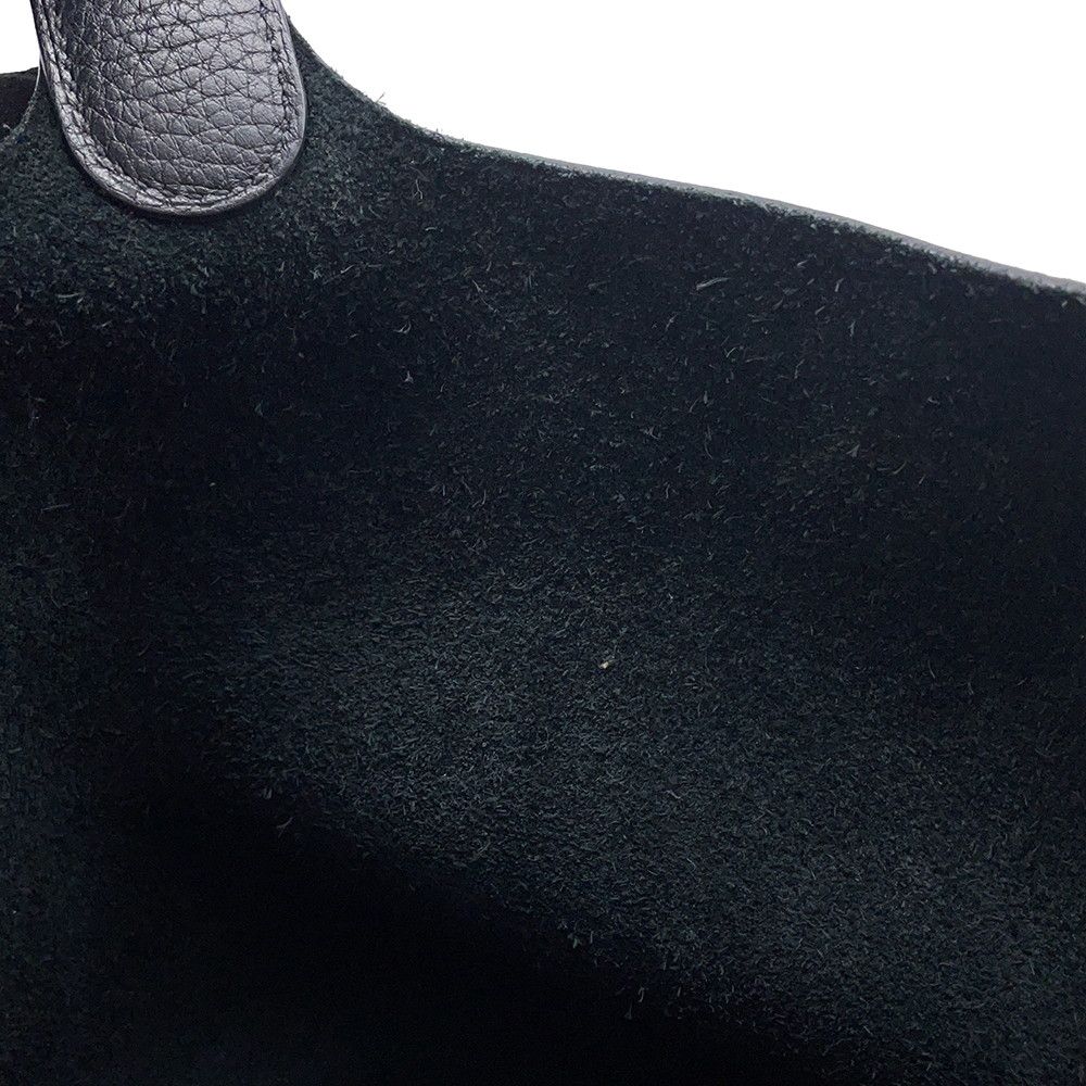 Hermes Handbag Picotin Lock MM Black Silver Taurillon Clemence — view 9