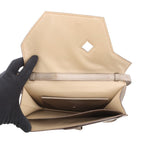 Hermes Shoulder Bag Envelope Gold Silver Chevre Misor — view 6
