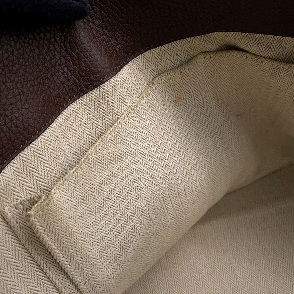 Hermes Shoulder Bag Sac Alfred Taupe Silver Taurillon Clemence — view 9