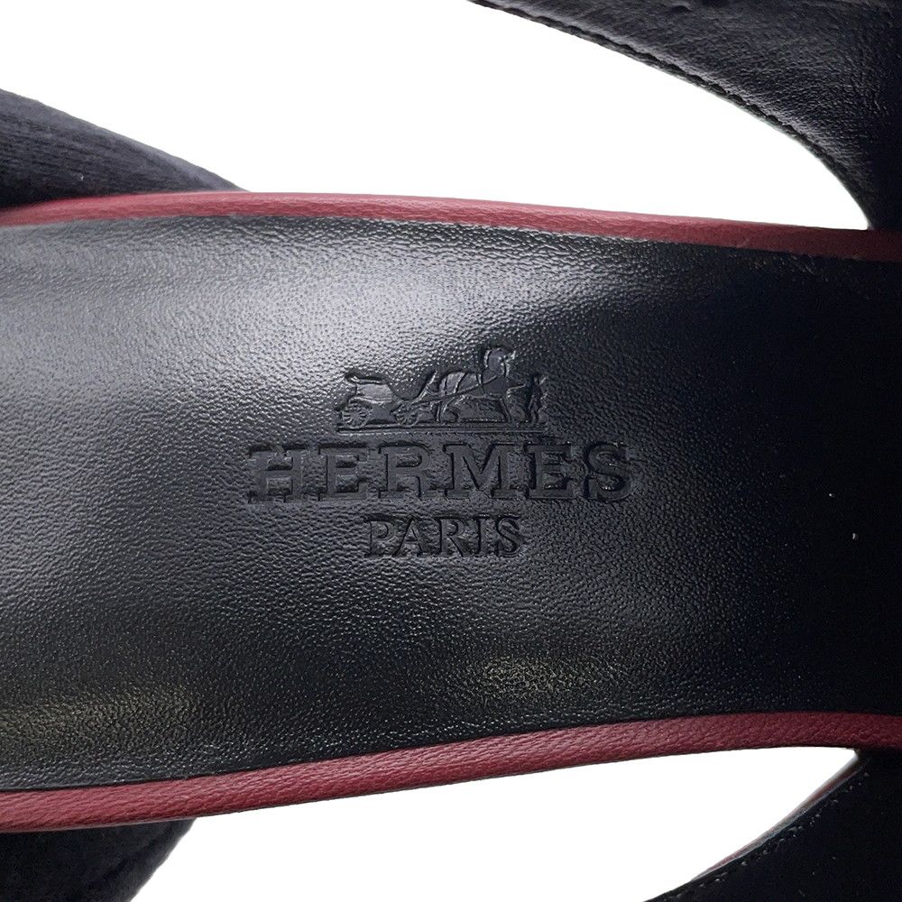 Hermes Sandals Nappa Leather 36.5 Heel Shoes — view 9