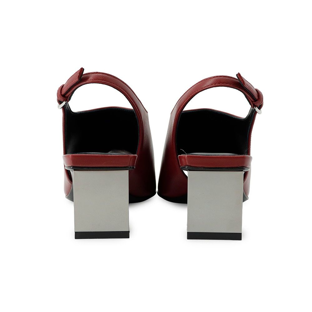 Hermes Sandals Nappa Leather 36.5 Heel Shoes — view 3