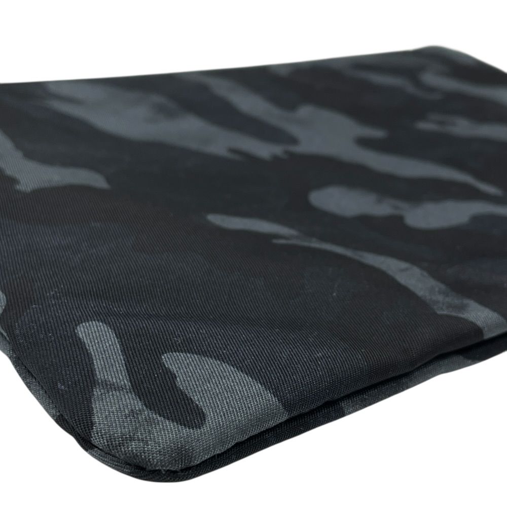 Prada Camouflage Nylon Pouch Makeup Black Triangle Plate Logo Sophistication — view 4