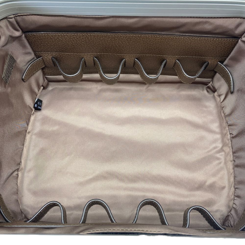 Gucci Beauty Case Cosmetic Box Handbag GG Supreme Canvas Aluminum Silver — view 9