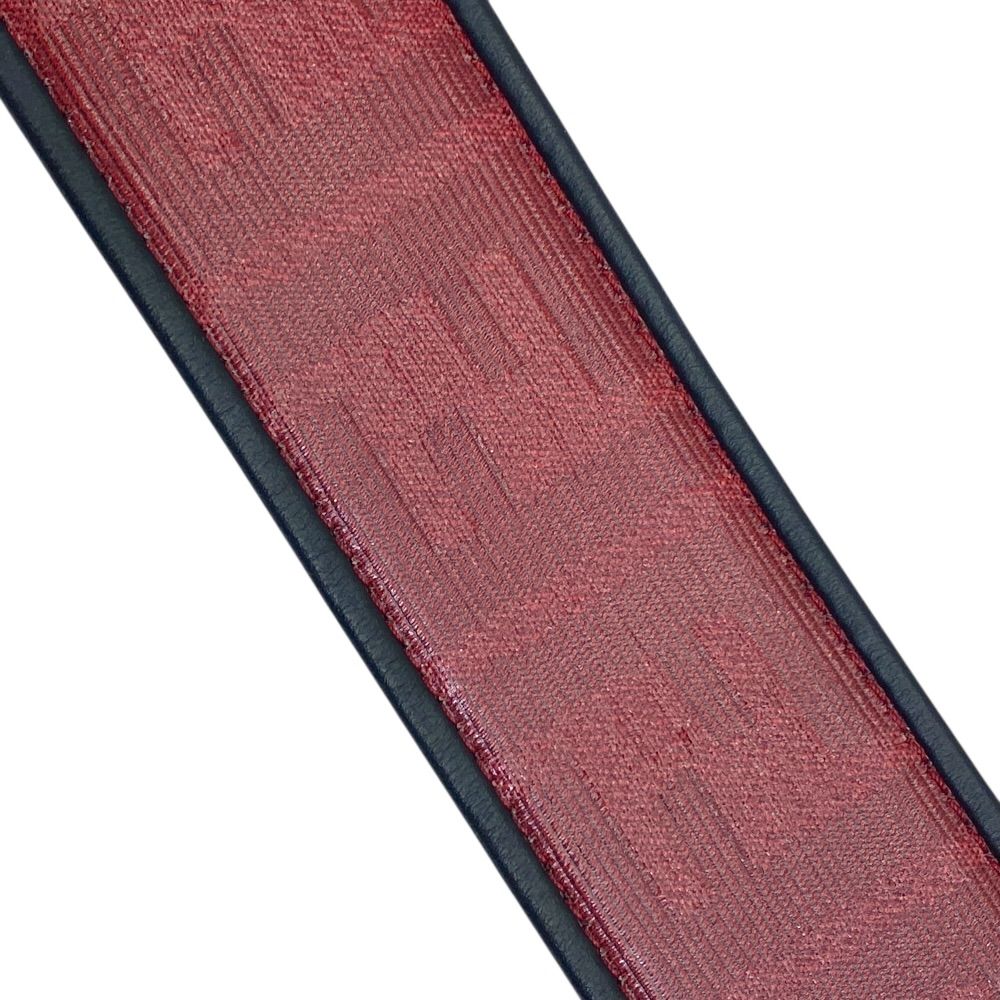 Fendi FF Logo Leather Belt Silver Red Sophistication Presence Practical — view 4