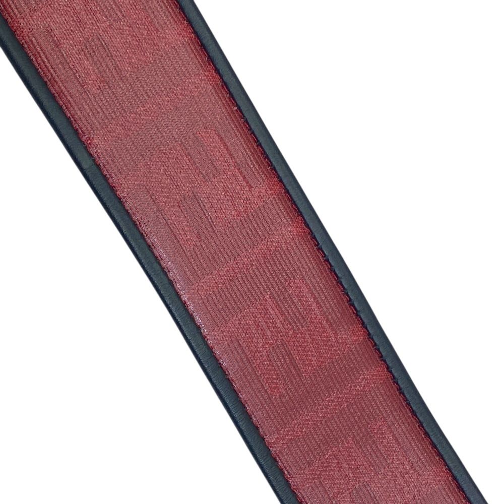Fendi FF Logo Leather Belt Silver Red Sophistication Presence Practical — view 6