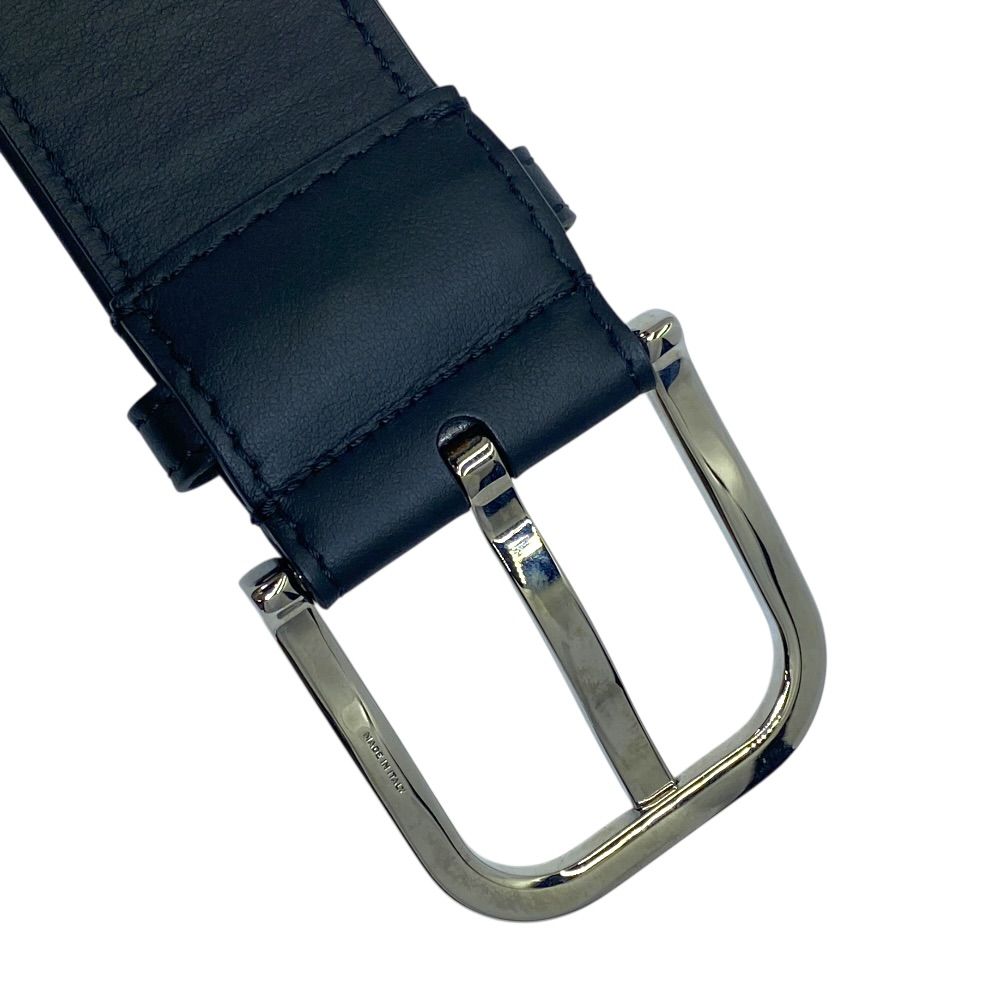 Fendi FF Logo Leather Belt Silver Red Sophistication Presence Practical — view 3