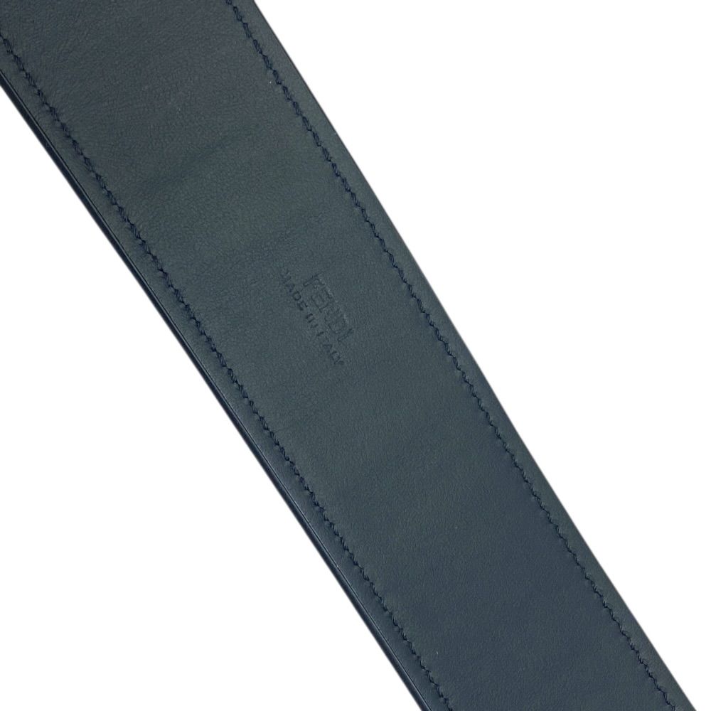 Fendi FF Logo Leather Belt Silver Red Sophistication Presence Practical — view 7