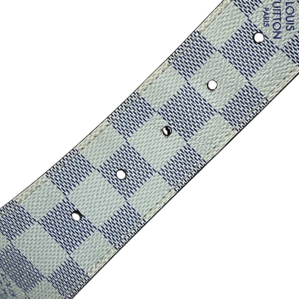 Louis Vuitton Damier Cobalt Azur Belt Silver Black Sophistication — view 8