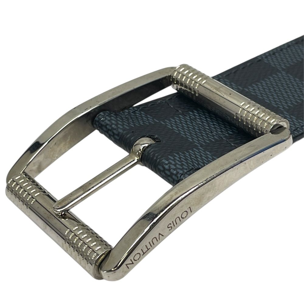 Louis Vuitton Damier Cobalt Azur Belt Silver Black Sophistication — view 2