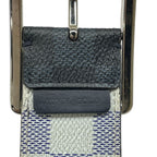 Louis Vuitton Damier Cobalt Azur Belt Silver Black Sophistication — view 4