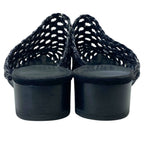 Hermes Mesh Sandals Mule Shoes Black Leather Sophistication Lightweight — view 4