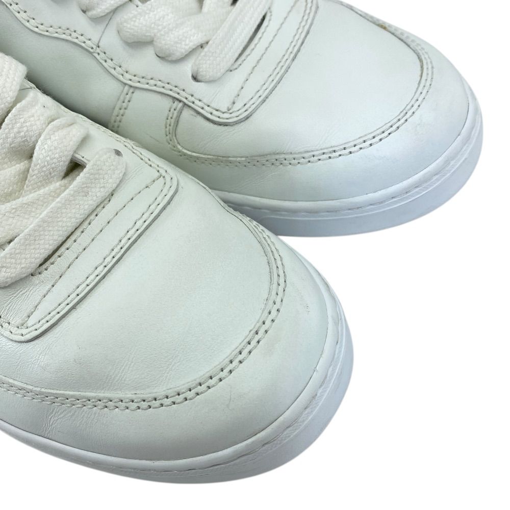 Prada High Cut Sneakers Lace Up Shoes Leather White Triangle Logo Sophistication — view 6
