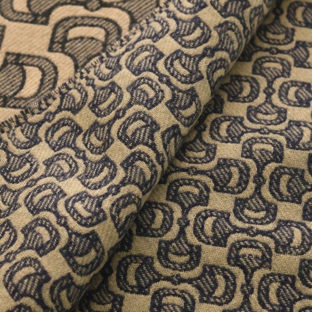 Gucci Horsebit Pattern Fringe Scarf Beige — view 5