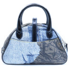 Dior Double Saddle Bag Navy Denim Canvas — view 2