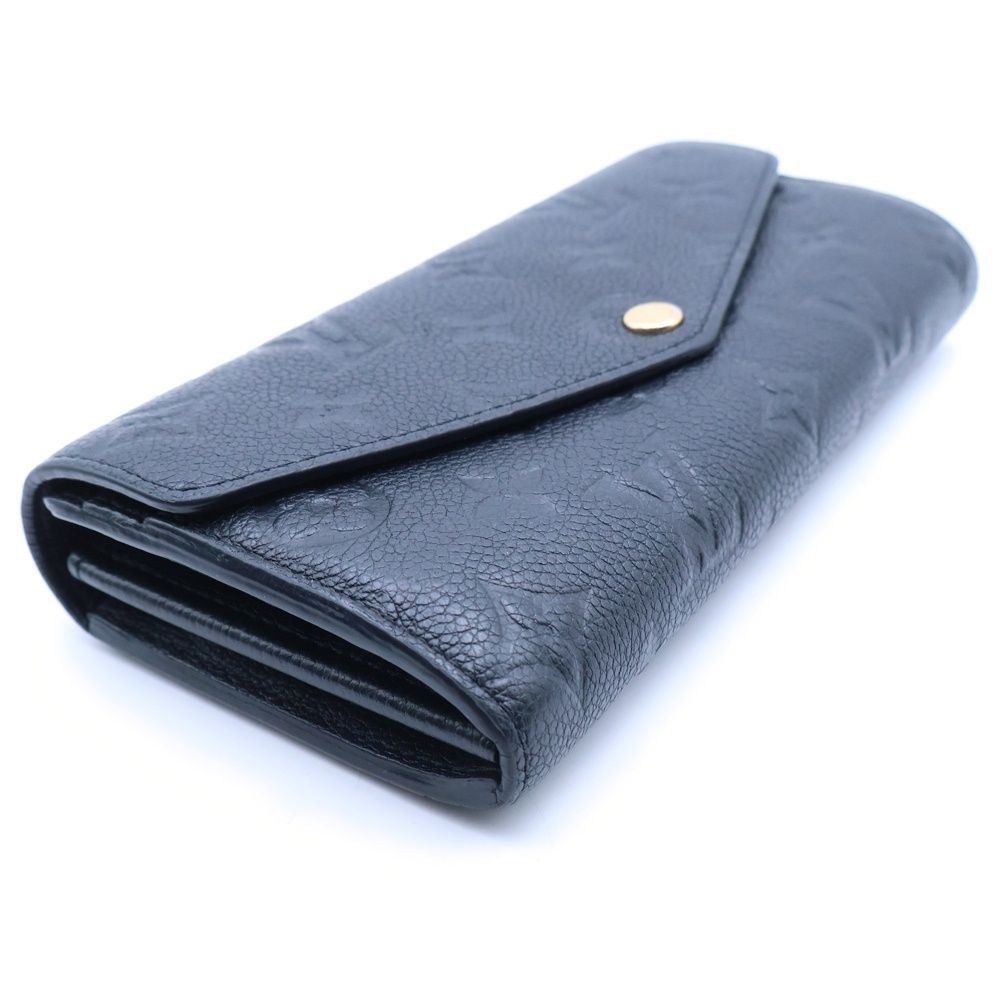 Louis Vuitton Monogram Empreinte Portefeuille Sarah Wallet Black Noir Leather — view 4
