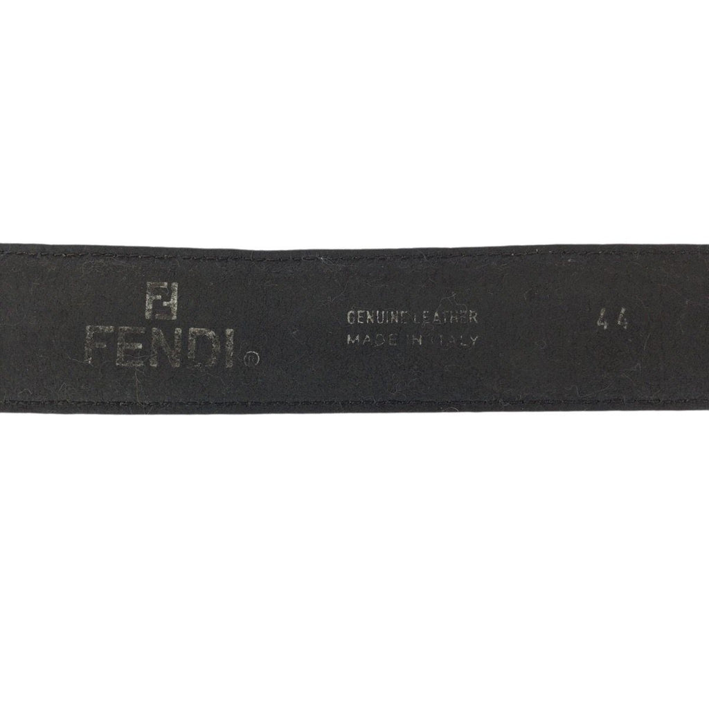 Fendi Zucca FF Logo Dark Brown Gold Canvas Leather Belt — view 5