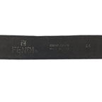 Fendi Zucca FF Logo Dark Brown Gold Canvas Leather Belt — view 5