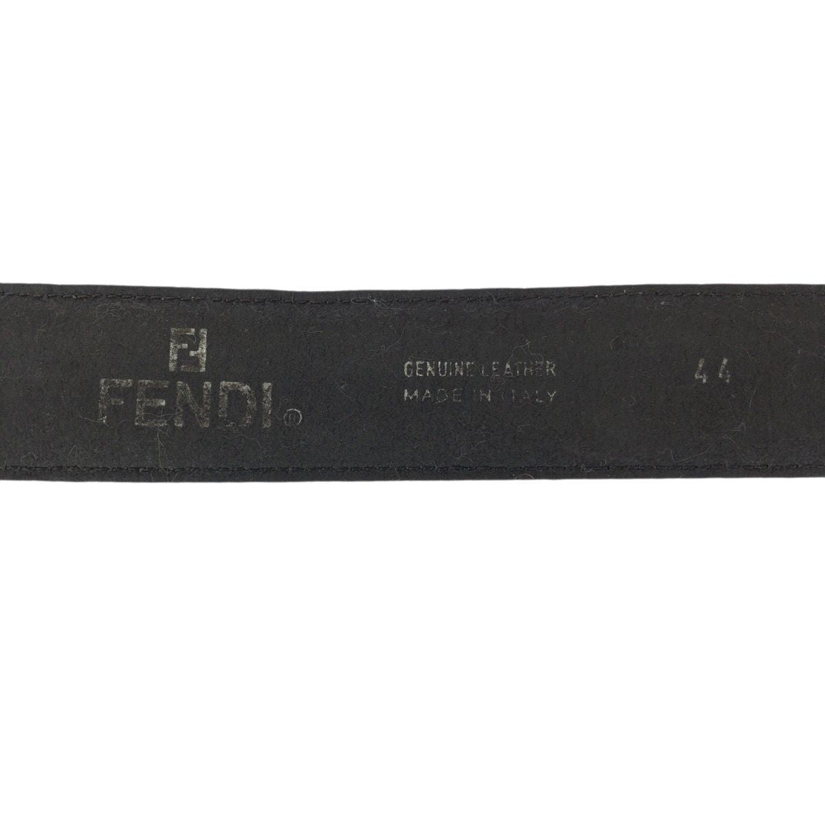 Fendi Zucca FF Logo Dark Brown Gold Canvas Leather Belt — view 5
