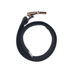 Prada Black Silver Nylon Belt Rolla Buckle — view 4