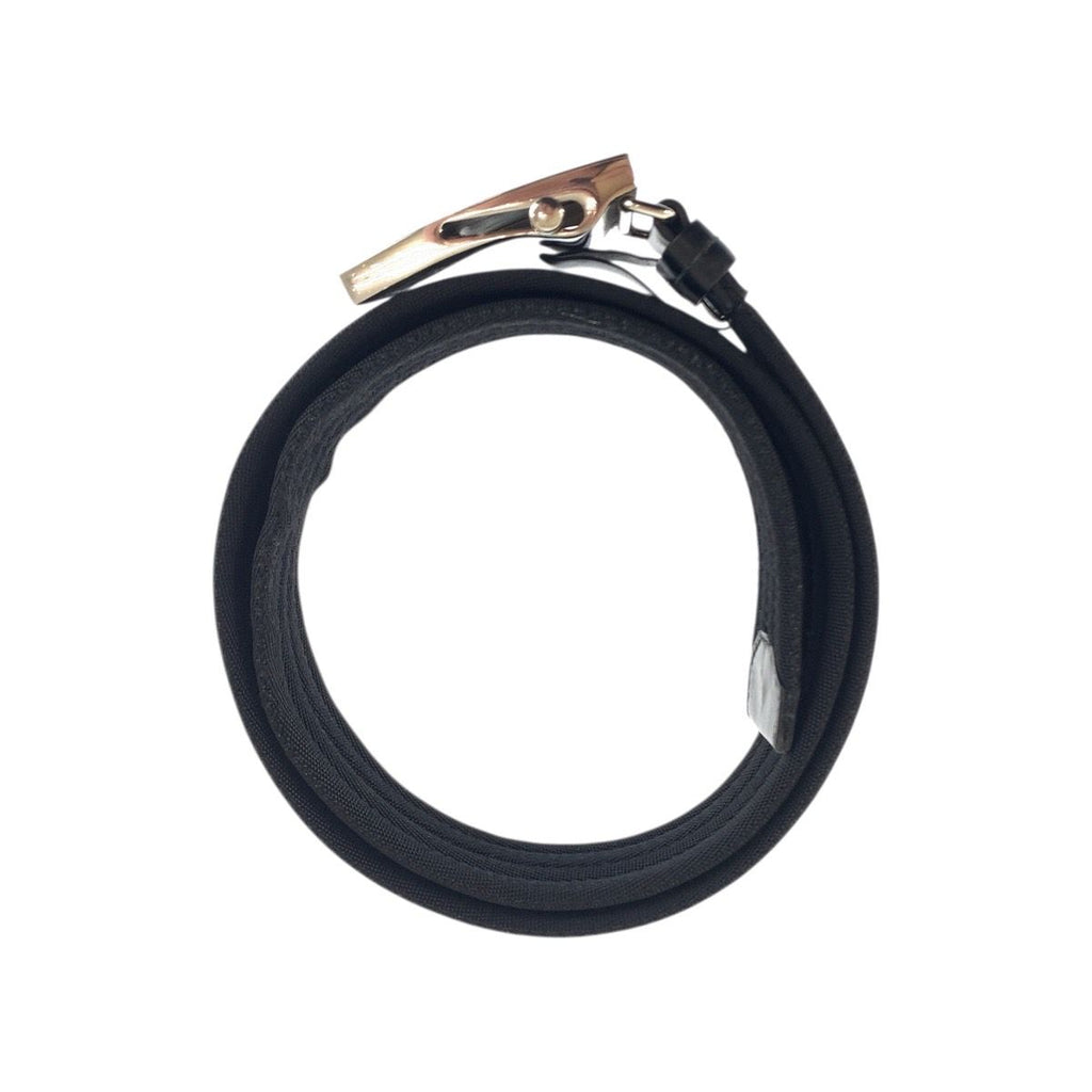 Prada Black Silver Nylon Belt Rolla Buckle — view 3